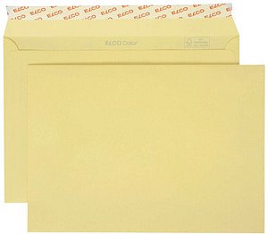 ELCO Briefumschläge Color DIN C5 ohne Fenster hellchamois haftklebend 25 St.