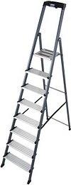 Thumbnail - KRAUSE Stehleiter einseitig Securo schwarz 8 Stufen, H: 255,0 cm