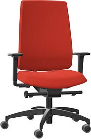 Dauphin Bürostuhl Indeed operator Stoff orange, Gestell schwarz