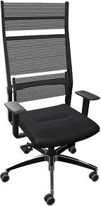 Dauphin Bürostuhl Lordo Stoff schwarz, Gestell alu