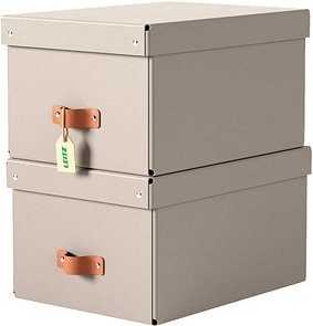 Thumbnail - LEITZ Puro Aufbewahrungsboxen 17,0 l beige 27,0 x 37,0 x 20,0 cm, 2 St.