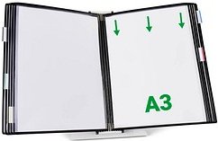 Thumbnail - tarifold Sichttafelsystem 433107 DIN A3 schwarz mit 10 St. Sichttafeln, 1 St.