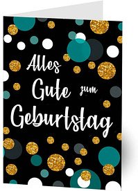 LUMA Geburtstagskarte mit Film Glitter DIN B6