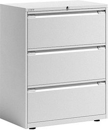 BISLEY Essentials Hängeregistraturschrank verkehrsweiß 3 Schubladen 80,0 x 47,0 x 100,0 cm, 1 St.