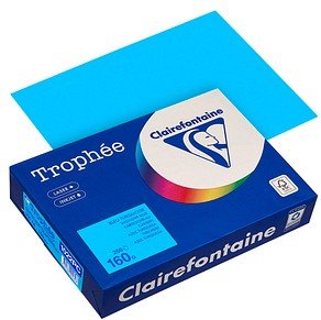 Clairefontaine Kopierpapier Trophée karibischblau DIN A4 160 g/qm 250 Blatt