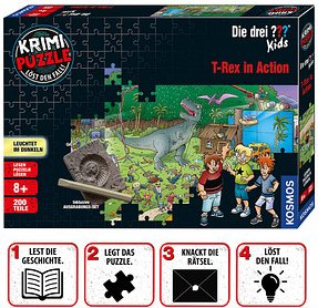 KOSMOS Krimi-Puzzle: Die drei ??? Kids - T-Rex in Action Geschicklichkeitsspiel, 1 St.