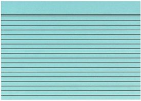Karteikarten DIN A4 blau liniert, 100 St.