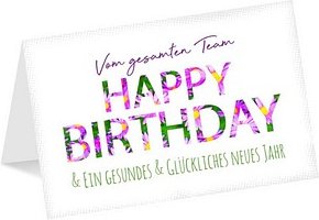 LUMA Geburtstagskarte Vom gesamten Team DIN B6, 1 St.