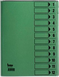 bene Ordnungsmappe 12 Fächer grün