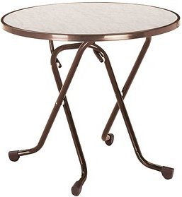 BEST Gartentisch braun rund 80,0 x 80,0 x 80,0 cm