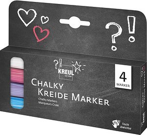 Thumbnail - KREUL Chalky Kreidemarker farbsortiert 2,0 - 3,0 mm, 4 St.