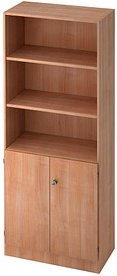 HAMMERBACHER Regalschrank Haziender, V6770/N/N/SG nussbaum 80,0 x 42,0 x 200,4 cm, 1 St.