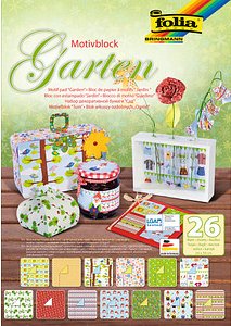 folia Motivblock Garten farbsortiert 80/270 g/qm 26 St.