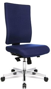 Thumbnail - Topstar Bürostuhl Lightstar 20, LS29W0G26 Stoff blau, Gestell alu