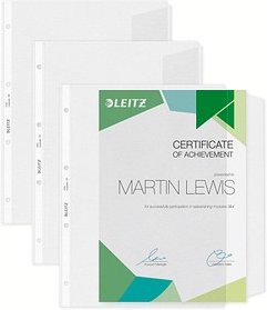 LEITZ Prospekthüllen 4764 DIN A4 transparent genarbt 0,12 mm, 50 St.