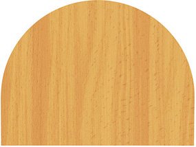 Thumbnail - HAMMERBACHER Verbindungsplatte KA60 buche, halbrund 60,0 x 80,0 x 2,5 cm