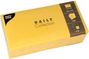 PAPSTAR Servietten Daily Collection gelb 2-lagig 24,0 x 24,0 cm, 150 St.