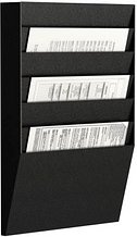 Thumbnail - PAPERFLOW Wandprospekthalter schwarz DIN A4 6 Fächern 31,1 x 7,9 x 50,2 cm, 1 St.
