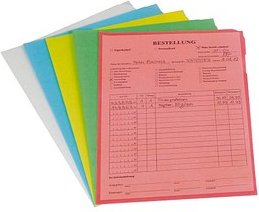 Thumbnail - ELCO Sichthüllen Ordo transparent DIN A4 farbsortiert glatt 80 g/qm, 10 St.