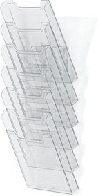 Thumbnail - Exacompta Wandprospekthalter transparent DIN A4 6 Fächer