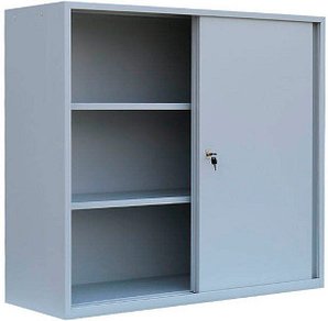 Thumbnail - ClassiX Schiebetürenschrank, X-550145 lichtgrau 2 Fachböden 120,0 x 45,0 x 109,0 cm