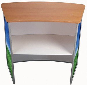 update displays Messetheke Konvex gebogen, buche 106,0 x 58,0 x 93,0 cm