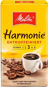 Melitta Harmonie ENTKOFFEINIERT Kaffee, gemahlen, mild, 500,0 g