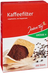 Jeden Tag Gr. 4 Kaffeefilter, 100 St.