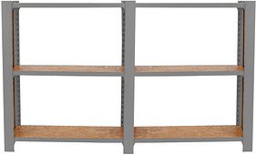 Thumbnail - Simonrack Weitspannregal OFFICLICK 8425437127571 grau, braun 160,0 x 30,0 x 100,0 cm