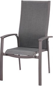 BEST Gartenstuhl mit Armlehnen Larino anthrazit, Metall, 1 St.