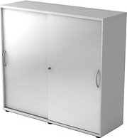 Thumbnail - HAMMERBACHER Schiebetürenschrank 1753S, V1753S/5/S/BM lichtgrau, silber 2 Fachböden 120,0 x 40,0 x 110,0 cm