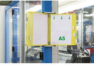 tarifold Wand-Sichttafelsystem 415104 DIN A5 gelb mit 10 St. Sichttafeln, 1 St.