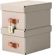 Thumbnail - LEITZ Puro Aufbewahrungsboxen 7,0 l beige 20,0 x 28,0 x 15,0 cm, 2 St.