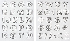 HEYDA Motivstempel-Set Buchstabe & Zahlen 10,0 - 55,0 mm