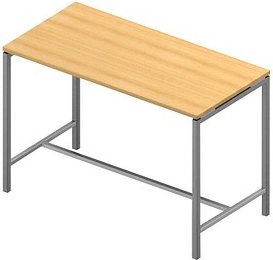 Thumbnail - Quadrifoglio Stehtisch Creo buche rechteckig, 4-Fuß-Gestell alu, 160,0 x 80,0 x 107,0 cm