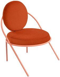 meet powered by PAPERFLOW Sessel SATURNE rost rosa Kunstleder, 1 St.