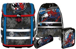 Thumbnail - Mc®Neill Schulranzen-Set PERFECTO MARVEL SPIDER MAN Kunstfaser schwarz