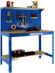 Thumbnail - Simonrack Werkbank-Set SIMONWORK BT3 blau 121,0 x 61,0 x 144,5 cm