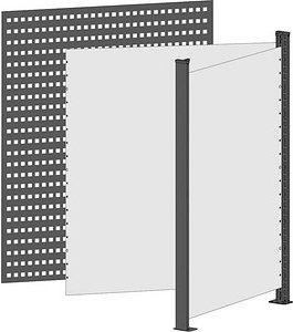 SCHULTE Thekenmodul MULTIplus Eckmodul ohne Arbeitsplatte, schwarz, lichtgrau 78,0 x 80,6 x 100,7 cm