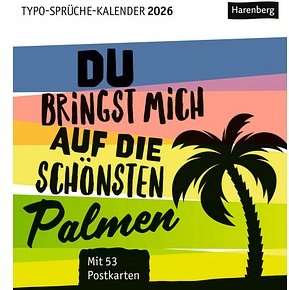 Thumbnail - Harenberg Postkartenkalender Typo Sprüche 2026, 1 St.
