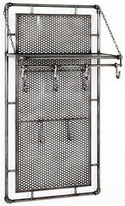 HAKU Möbel Wandgarderobe 15889 anthrazit Metall 9 Haken 60,0 x 120,0 cm