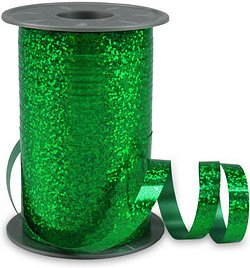 Thumbnail - PRÄSENT Geschenkband HOLLY Holographic grün 10 mm x 200 m