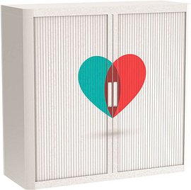 PAPERFLOW easyOffice Business Rollladenschrank 62166 2 Fachböden 110,0 x 41,5 x 104,0 cm