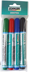 STANGER FM335 Flipchart-Marker farbsortiert 1,0 - 3,0 mm, 4 St.