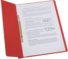 Thumbnail - Einhakhefter Karton rot DIN A4, halber Deckel, 20 St.