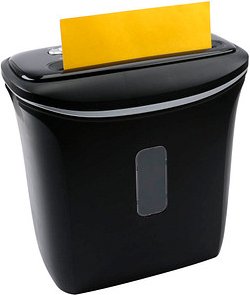 GENIE 480 X Aktenvernichter mit Partikelschnitt P-4, 4 x 35 mm, bis 8 Blatt, schwarz