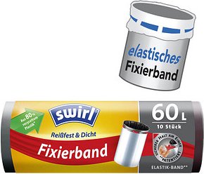 Thumbnail - swirl® Müllbeutel Reißfest & Dicht 5022 60,0 l schwarz, 10 St.