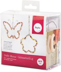 Rayher Deko-Anhänger Blume und Schmetterling mehrfarbig