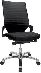 Topstar Bürostuhl Autosynchron®-2 Alu, AU2090 BI0 Stoff schwarz, Gestell alu