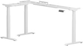 FlexiSpot E7L elektrisch höhenverstellbares Schreibtischgestell weiß ohne Tischplatte, T-Fuß-Gestell weiß 127,5 - 210,0 ...
